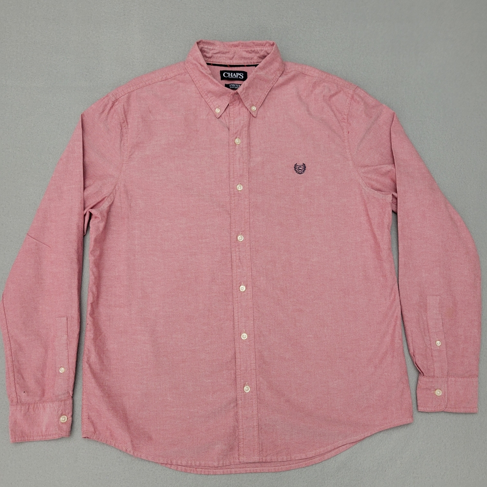 Chaps Men's Pink Button-Down Shirt